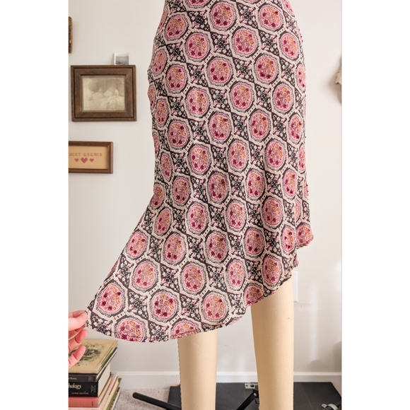 90s Floral Bias Cut Vintage Midi Dress - Picture 13 of 15